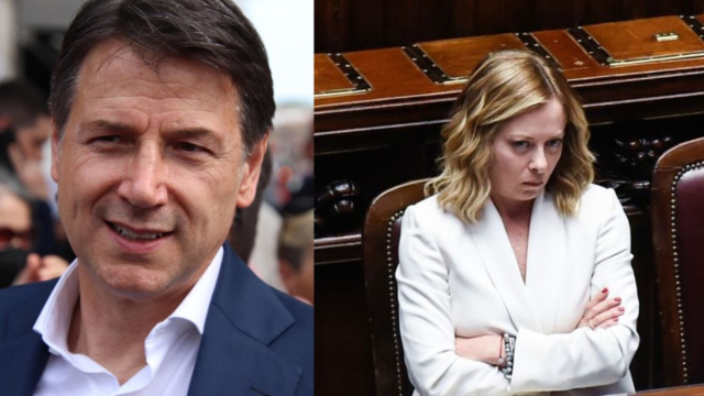 Giuseppe Conte e Giorgia Meloni (&copy; Facebook)