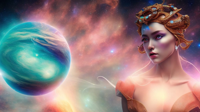 Dea che osserva un pianeta &copy; Immagine Pixabay