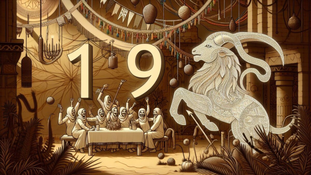 Numero 19 della Smorfia napoletana, 'a resata. Capricorno. &copy; Immagine creata con Dall-E