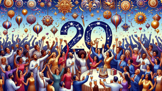 Numero 20 della Smorfia napoletana, 'a festa per il segno della Vergine. &copy; Immagine creata con Dall-E