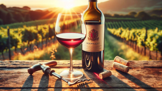 Numero 45 della Smorfia napoletana, 'o vino bbuono per Acquario. &copy; Immagine creata con Dall-E