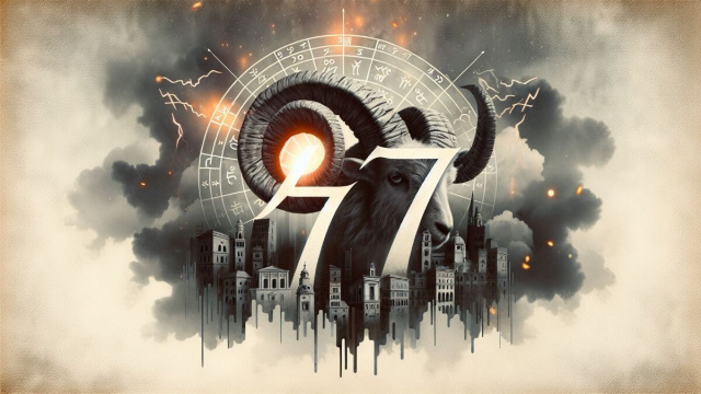 Numero 47 della Smorfia napoletana, 'o muorto per il segno dell'Ariete. &copy; Immagine creata con Dall-E