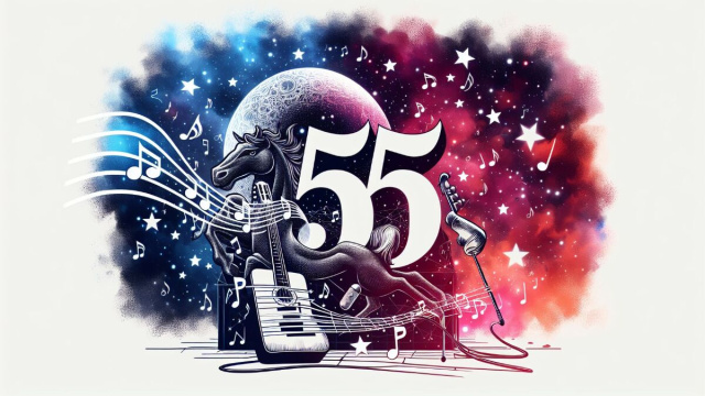 Numero 55 della Smorfia napoletana, 'a musica, per il Sagittario. &copy; Immagine creata con Dall-E