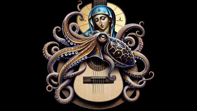 Numero 67 della Smorfia napoletana, 'o purpo per il segno Vergine. &copy; Immagine creata con Dall-E