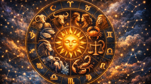 Simboli zodiacali in un contesto estemporaneo - &copy; Pixabay IA.
