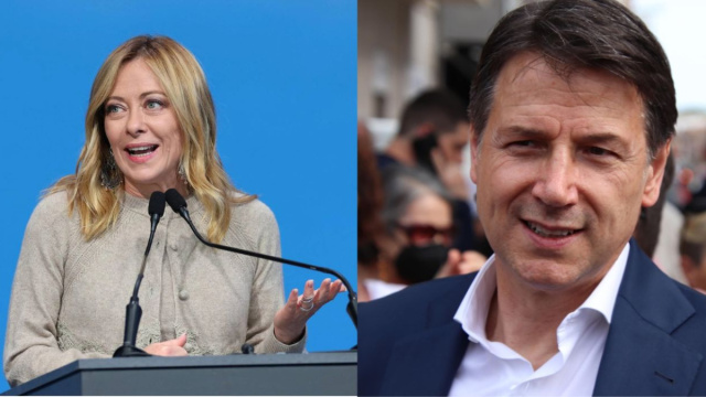 Giorgia Meloni e Giuseppe Conte (&copy; Facebook)