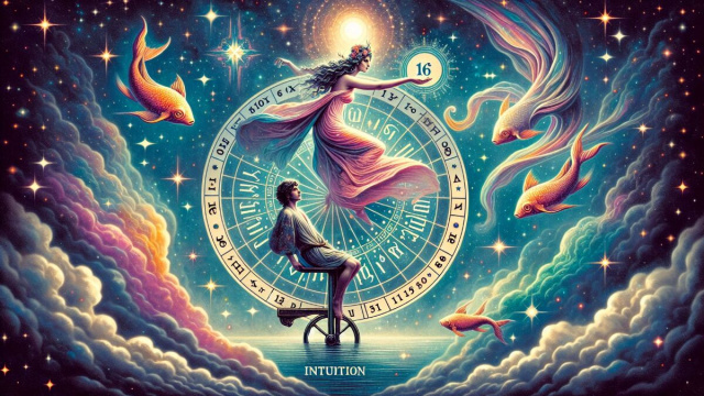 Numero 16 della Smorfia napoletana, o culo, legato alla fortuna per i Pesci. &copy; Immagine creata con Dall-E