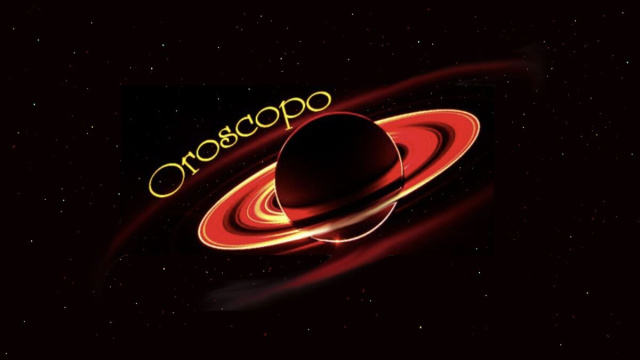 Saturno con anelli e scritta 'Oroscopo' &ndash; &copy; Roberta Carsoli.