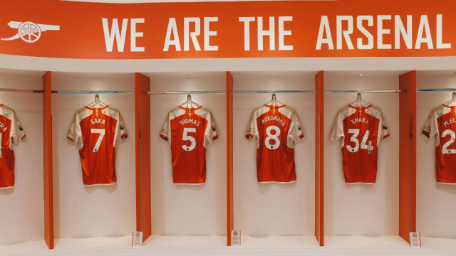 Lo spogliatoio dell'Arsenal (Pexels).
