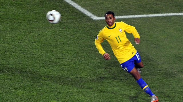 Robinho con la maglia del Brasile