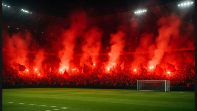 Tifosi allo stadio @ immagine I.A.