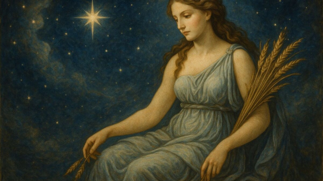 Illustrazione ispirata al segno zodiacale della Vergine. &copy; Immagine creata con Dall-E