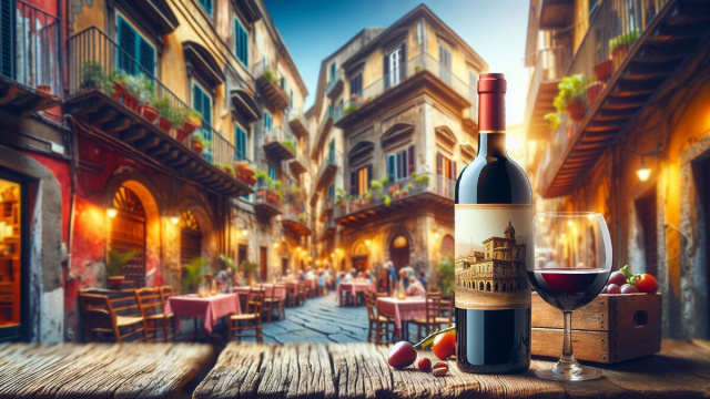 Numero 45 della Smorfia napoletana, 'o vino bbuono. &copy; Immagine creata con Dall-E