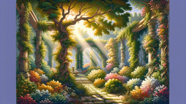 Numero 51 della Smorfia napoletana, il giardino dell'anima per il Capricorno. &copy; Immagine creata con Dall-E