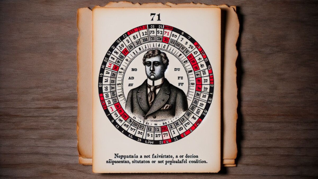 Numero 71 della Smorfia napoletana, l'uomo di merda per la Vergine. &copy; Immagine creata con Dall-E
