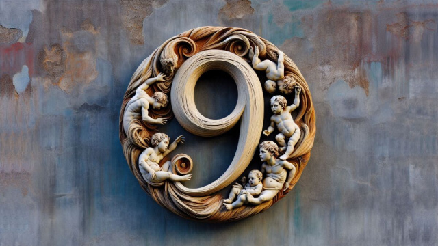 Numero 9 della Smorfia napoletana, 'a figliata per la Bilancia. &copy; Immagine creata con Dall-E