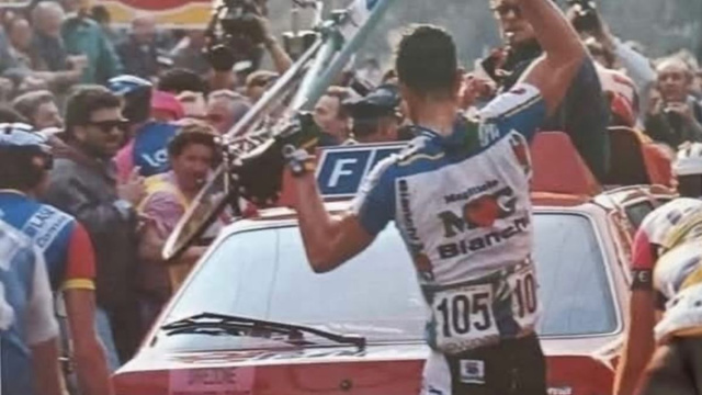 Mario Cipollini alla Sanremo '93 - &copy; Facebook Mario Cipollini.