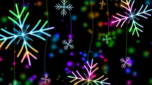 Fiocchi di neve colorati &copy; Immagine di Pixabay.