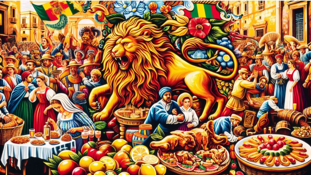 Numero 20 della Smorfia napoletana, 'a festa. &copy; Immagine creata con Dall-E