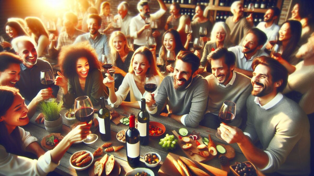 Numero 45 della Smorfia napoletana, 'o vino bbuono, per il Toro. &copy; Immagine creata con Dall-E