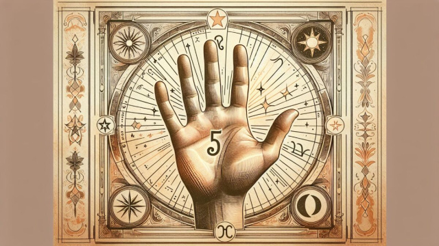 Numero 5 della Smorfia napoletana, 'a mano. &copy; Immagine creata con Dall-E