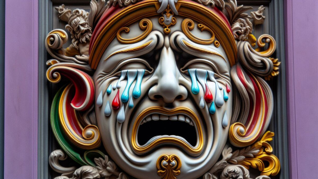 Numero 65 della Smorfia napoletana, 'o chianto. &copy; Immagine creata con Dall-E