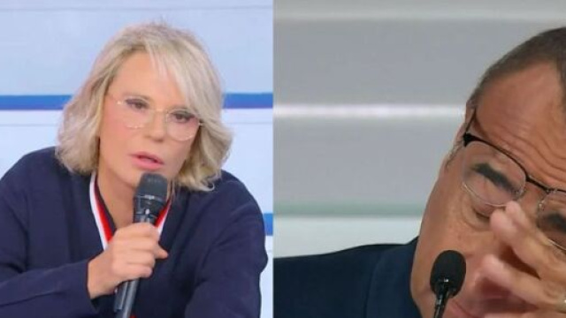 In foto Maria De Filippi e Carlo Conti &copy; Mediaset-Rai