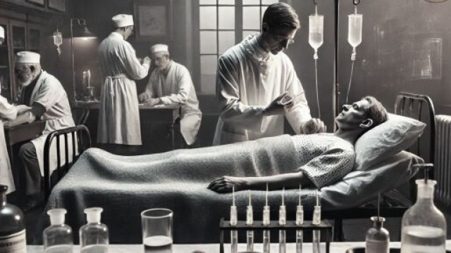 Medici che somministrano medicinali a un paziente &copy; immagine generata con IA