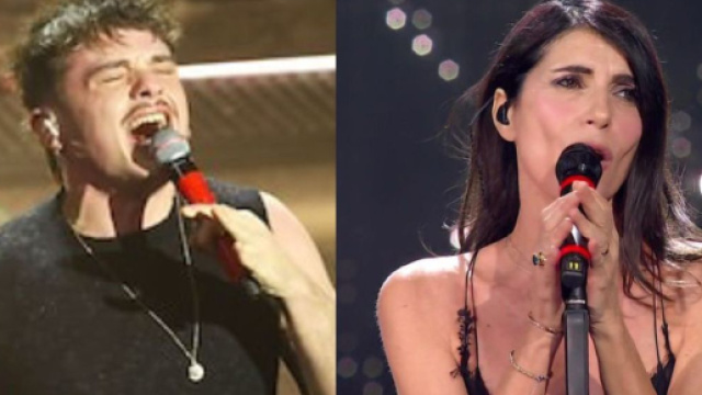 In foto Giorgia e Olly a Sanremo 2025 &copy; Rai.