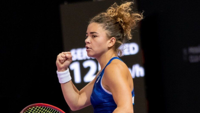 Jasmine Paolini nel 2022 ai Transylvania Open. &copy; Wikimedia Commons