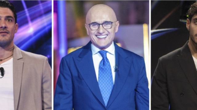 Lorenzo Spolverato, Alfonso Signorini e Javier Martinez - screenshot &copy; Mediaset.