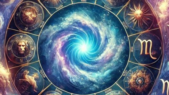 Quadrante dell'oroscopo con i segni zodiacali &copy; Dall - E