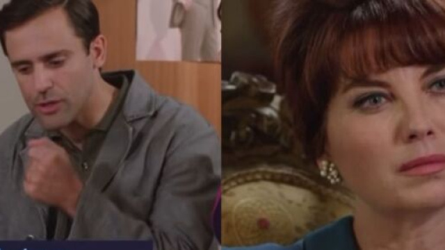 In foto Enrico e Adelaide de Il Paradiso delle signore, screenshot &copy; Rai 1.