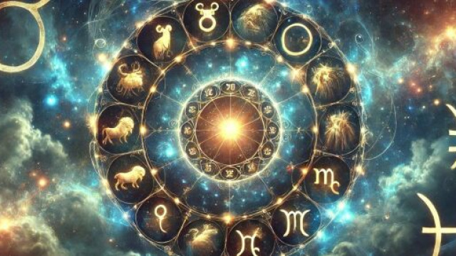 Disegno ispirato alla Rasi Chart dell'oroscopo indiano &copy; Immagine creata con Dall-E