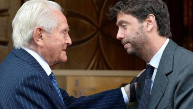 Giampiero Boniperti e Andrea Agnelli. Foto da &copy; X/Agnelli.