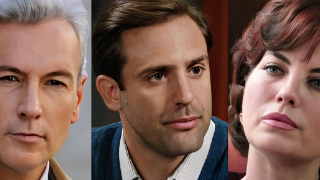 Umberto Guarnieri, Enrico Brancaccio e Adelaide - screenshot &copy; Rai.