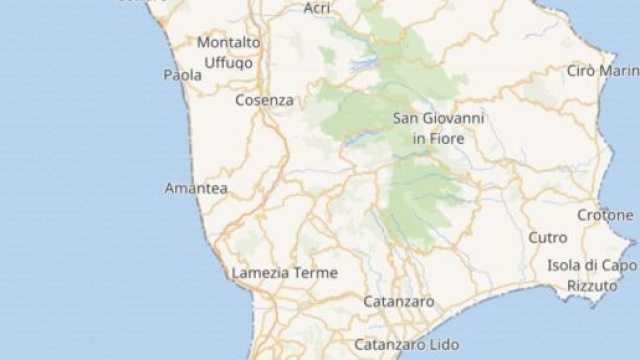 Il territorio della Calabria - &copy; Ingv.It