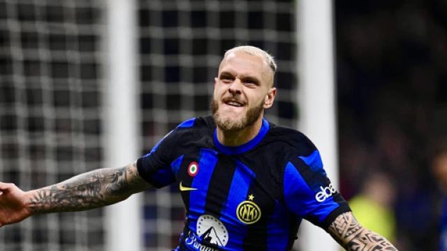 Dimarco mentre esulta &copy; profilo Inter