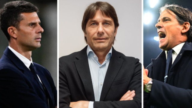 Thiago Motta. Foto &copy; Juventus. Antonio Conte. Foto &copy; Napoli. Simone Inzaghi. Foto &copy; Inter