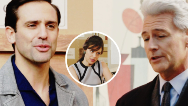 Enrico Brancaccio, Marta e Umberto Guarnieri in scena, screenshot &copy; Il Paradiso delle signore 9.
