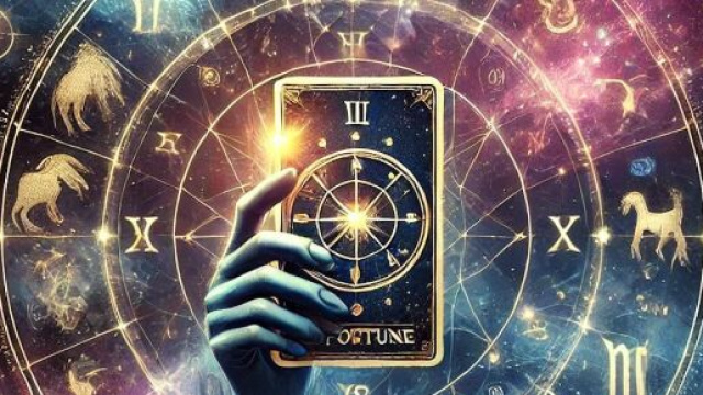 Una carta dei tarocchi e i segni zodiacali. &copy; Immagine creata con Dall-E