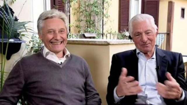Francesco Moser e Beppe Saronni - Screenshot &copy; Rai 1
