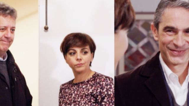 Guido, Mariella e Mimmo in scena, screenshot &copy; Un posto al sole.