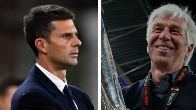 Thiago Motta, allenatore della Juventus. Foto &copy; Juventus. Giampiero Gasperini, allenatore dell'Atalanta. Foto &copy; Atalanta B.C.