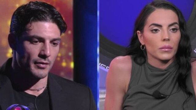 Lorenzo e Shaila durante una puntata del Grande Fratello &copy; Mediaset.