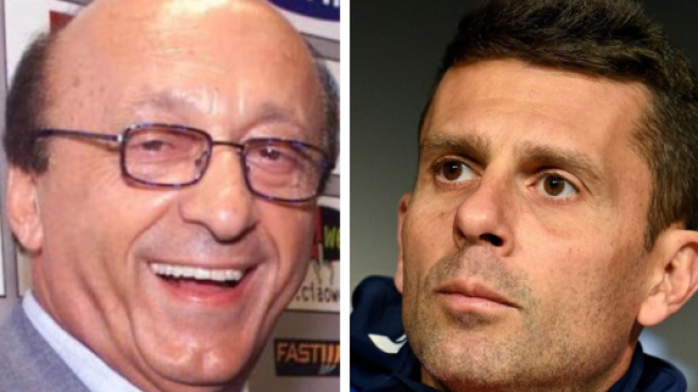 Luciano Moggi. Foto &copy; Facebook/Moggi. Thiago Motta, allenatore della Juventus. Foto &copy; Juventus