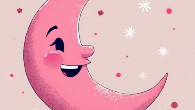 Luna rosa che ride &copy; Grok AI X