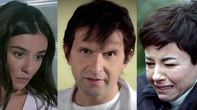 Rossella Graziani, Daniele Fusco e Aurora Sacchi &copy; Un Posto al Sole Rai