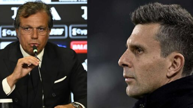 Cristiano Giuntoli e Thiago Motta &copy; sito ufficiale Juventus FC