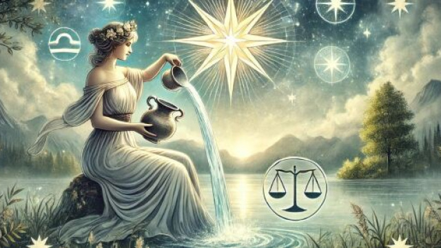 Immagine ispirata alla carta della Stella per la Bilancia. &copy; Immagine creata con Dall-E